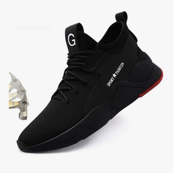 Work Steel Toe Safety Black Sneakers - Picture 4 of 11